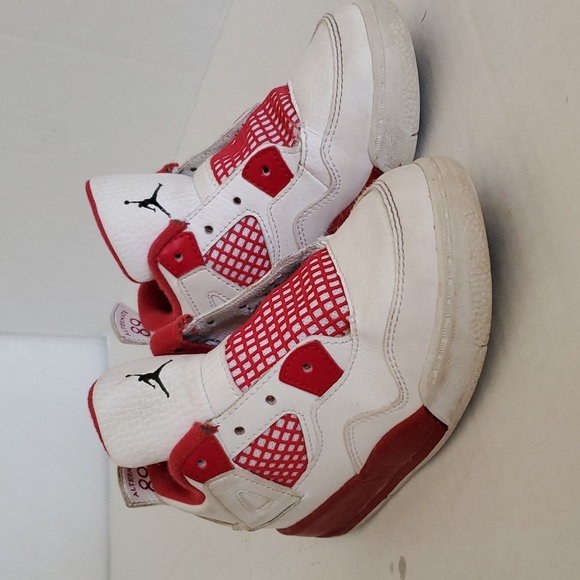 Nike Air Jordan 4 Sneakers High Tops Shoes Size Toddler 9C - Picture 4 of 13